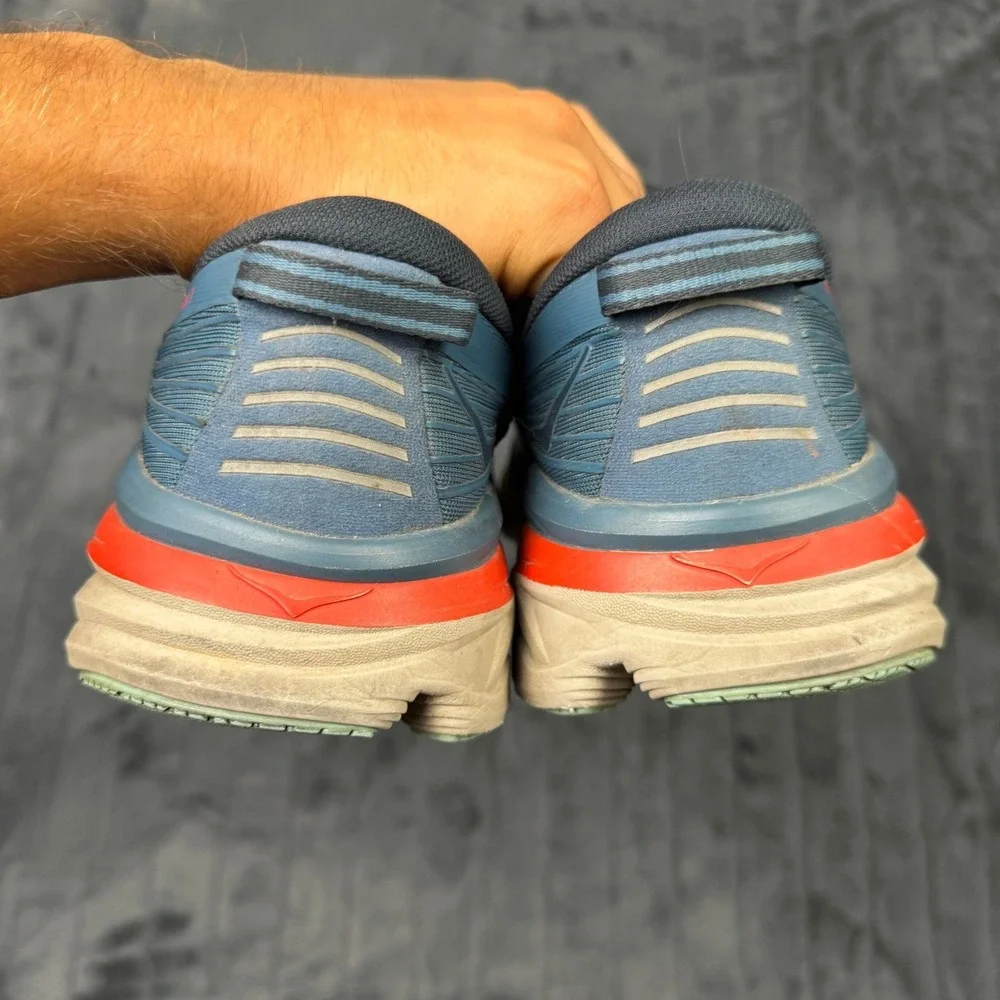 Hoka Bondi 7 Mens 12 Wide 2E Running Shoes Real Teal Blue 1110530 RTOS